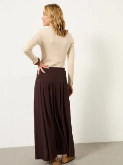 Fat Face FatFace Harper Maxi Skirt Brown New