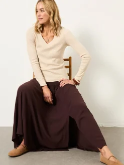 Fat Face FatFace Harper Maxi Skirt Brown New