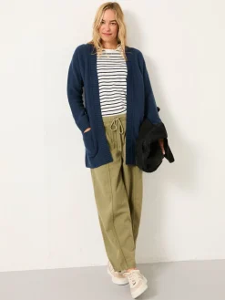 Fat Face FatFace Harriet Longline Knitted Cardigan Navy Best