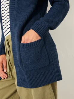Fat Face FatFace Harriet Longline Knitted Cardigan Navy Best