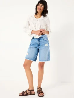 Fat Face FatFace Isabella Light Blue Denim Bermuda Shorts