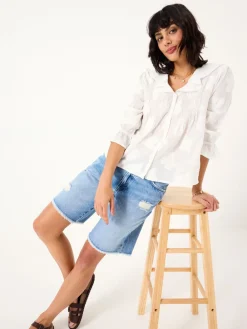 Fat Face FatFace Isabella Light Blue Denim Bermuda Shorts