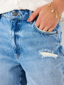 Fat Face FatFace Isabella Light Blue Denim Bermuda Shorts