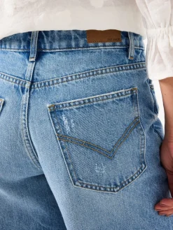 Fat Face FatFace Isabella Light Blue Denim Bermuda Shorts