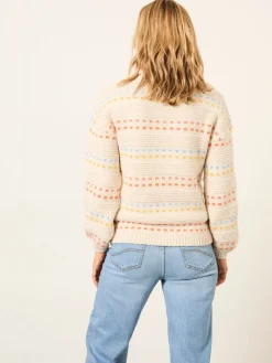 Fat Face FatFace Isla Ivory Pattern Jumper Discount