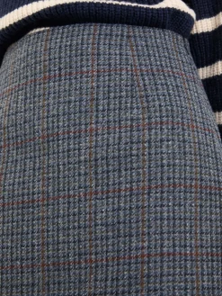 Fat Face FatFace Jackie Charcoal Grey Tweed Wool Skirt Best