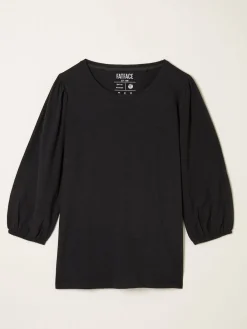 Fat Face FatFace Jenny Black Top New