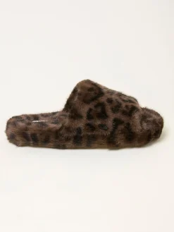 Fat Face FatFace Kat Black Leopard Slipper Best
