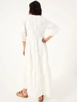 Fat Face FatFace Kelly White Jacquard Maxi Dress Discount