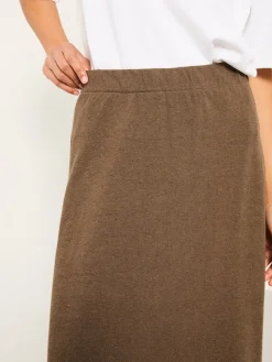 Fat Face FatFace Kitty Chocolate Brown Jersey Midi Skirt Sale