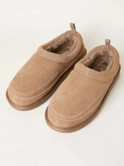 Fat Face FatFace Laura Suede Slipper Mink Brown Outlet