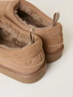 Fat Face FatFace Laura Suede Slipper Mink Brown Outlet