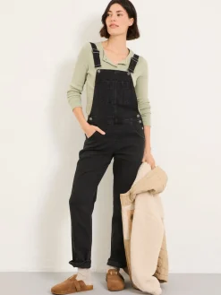 Fat Face FatFace Lewes Dungarees Washed Black Discount