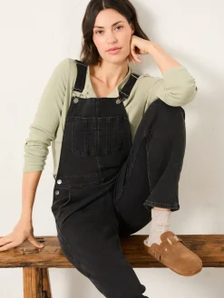 Fat Face FatFace Lewes Dungarees Washed Black Discount