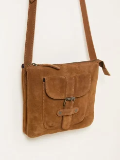 Fat Face FatFace Libby Suede Crossbody Bag Tan Brown Sale