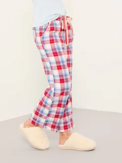 Fat Face FatFace Lola Red Multi Check Pyjama Bottoms Clearance