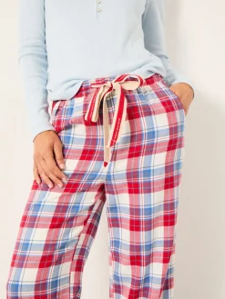 Fat Face FatFace Lola Red Multi Check Pyjama Bottoms Clearance