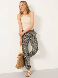 Fat Face FatFace Lyme Black Shibori Cuffed Joggers Hot