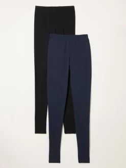 Fat Face FatFace Meribel Black & Navy 2 Pack Leggings