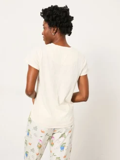 Fat Face FatFace Natalie Ivory Frog Graphic T shirt Discount