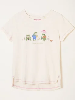 Fat Face FatFace Natalie Ivory Frog Graphic T shirt Discount