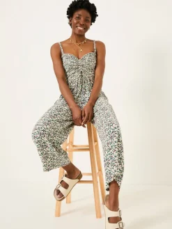 Fat Face FatFace Natalie Jumpsuit Multi Vine Floral New