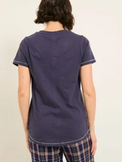 Fat Face FatFace Navy Apres Ski Graphic T Shirt Hot