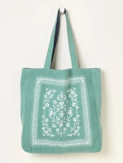 Fat Face FatFace Navy Floral Reversible Tote Bag Clearance