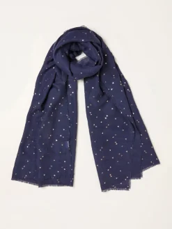 Fat Face FatFace Navy Triangle Foil Print Scarf New