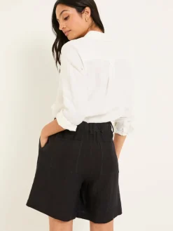 Fat Face FatFace Nell Linen Shorts Black Online