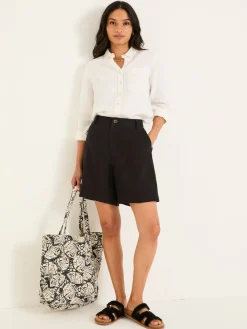 Fat Face FatFace Nell Linen Shorts Black Online