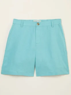 Fat Face FatFace Nell Linen Shorts Turquoise Blue Sale