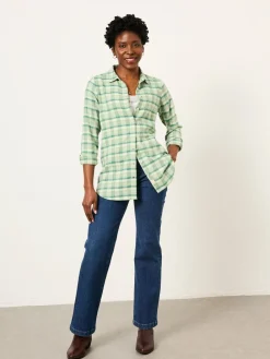 Fat Face FatFace Olivia Green Petite Check Shirt New