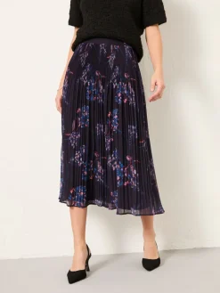 Fat Face FatFace Paignton Dark Purple Heritage Floral Maxi Skirt Clearance