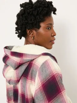 Fat Face FatFace Purple Check Dressing Gown Discount