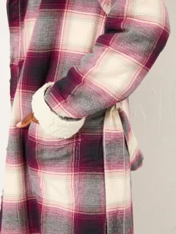 Fat Face FatFace Purple Check Dressing Gown Discount