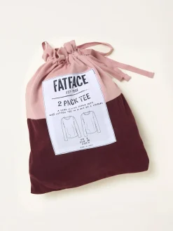 Fat Face FatFace 2 Pack Long Sleeve Round Neck T Shirt Purple/Pink Outlet