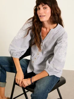 Fat Face FatFace Rosalie Ivory Embroidered Blouse Outlet