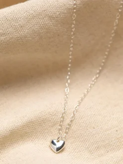 Fat Face FatFace Silver Tone Heart Chain Necklace Outlet