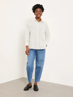 Fat Face FatFace Skyla Ivory Stripe Shirt New