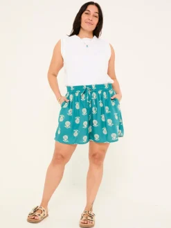 Fat Face FatFace Teal Blue Lino Shell Flippy Shorts Online