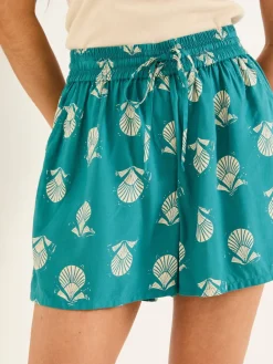 Fat Face FatFace Teal Blue Lino Shell Flippy Shorts Online