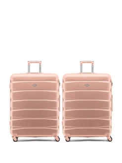 CABIN PRO Flight Knight Large Pink Check In Hold Luggage Hardcase Travel Suitcases Set Of 2 Online
