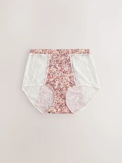 Next Floral Full Brief Modal & Lace Knickers 3 Pack Best