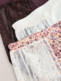 Next Floral Full Brief Modal & Lace Knickers 3 Pack Best