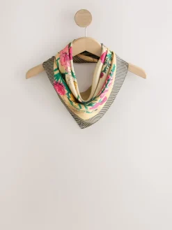 Next Floral Satin Square Scarf New