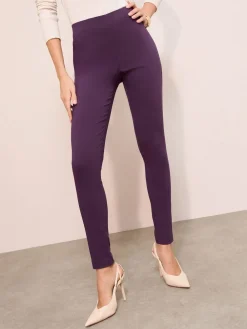 Friends Like These Petite Sculpting Stretch Slim Trousers Berry Red Clearance