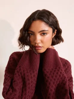 Friends Like These Honeycomb Detail Jumper Berry Red Hot