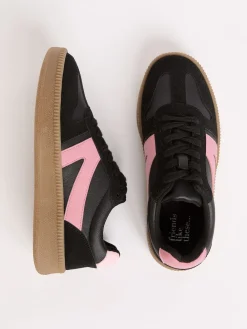 Friends Like These Black Standard Fit Lace Up Retro Gumsole Sports Trainers New