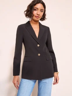 Friends Like These Cinched Waist Blazer Black